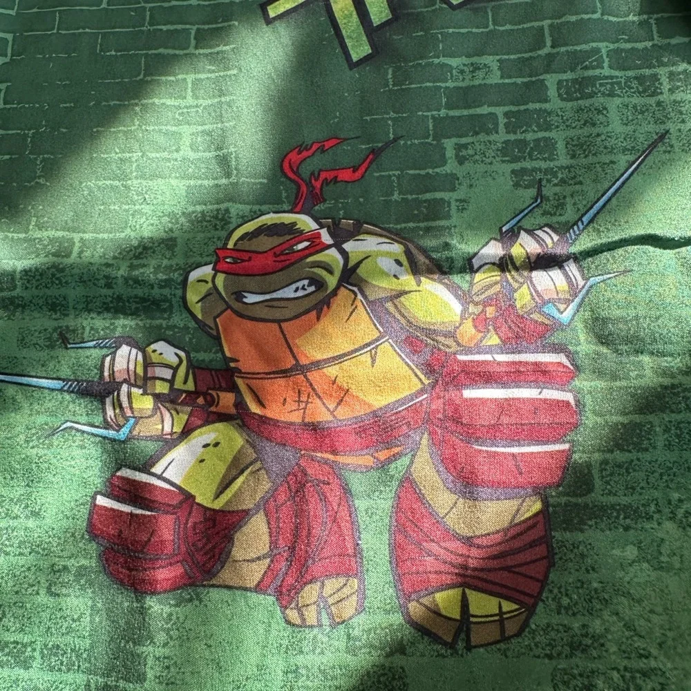 Nickelodeon Teenage Mutant Ninja Turtles Twin Flat Sheet Green w/Pillowcase